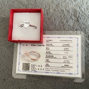 NEW white gold solitaire Diamond ring